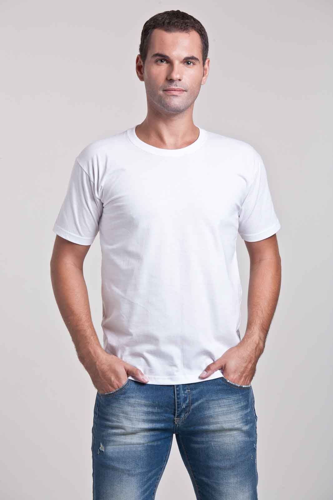 Camiseta Manga Curta Branco Tam Xxgg Pv67%visc.33%