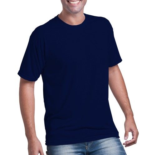 Camiseta Manga Curta Azul Tam.3xg Pv67% Visc.33