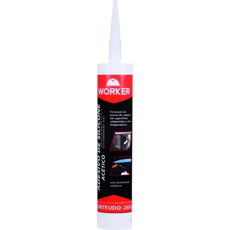 Borracha Silicone Alta Temp.verm 260gr Worker 281069