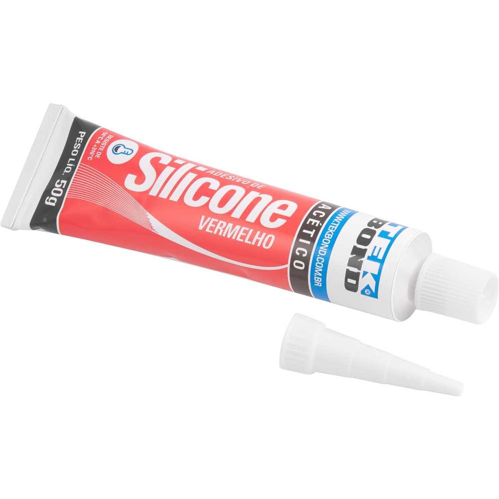Borracha Silicone Alta Temp.vermelho 50gr Tekbond
