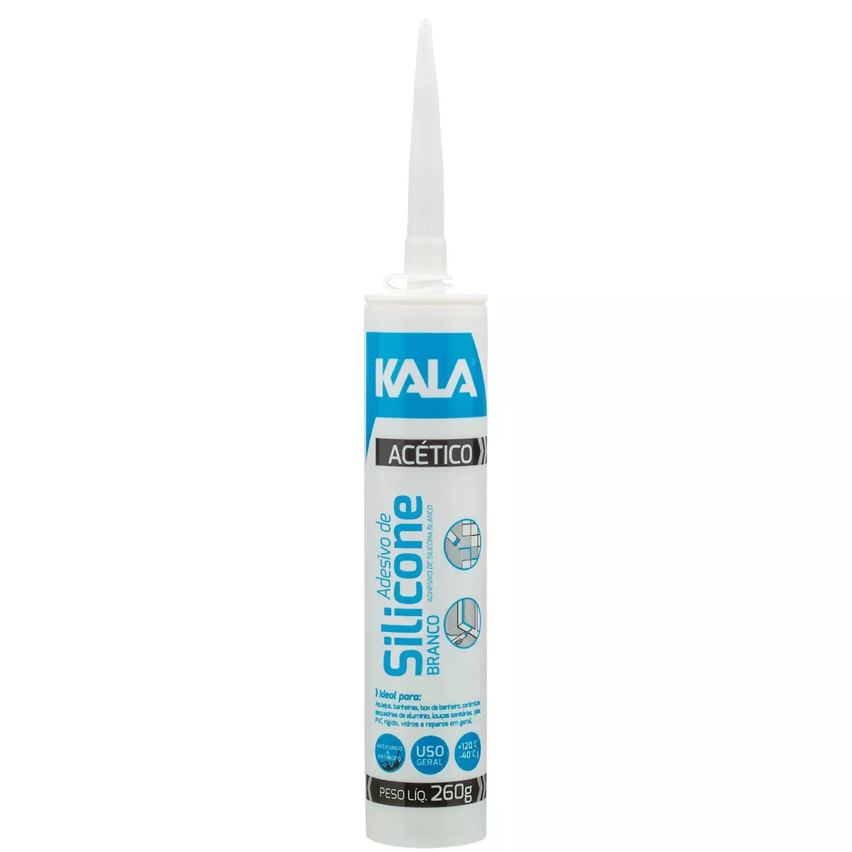 Borracha Silicone Branco 260g - Kala 959006