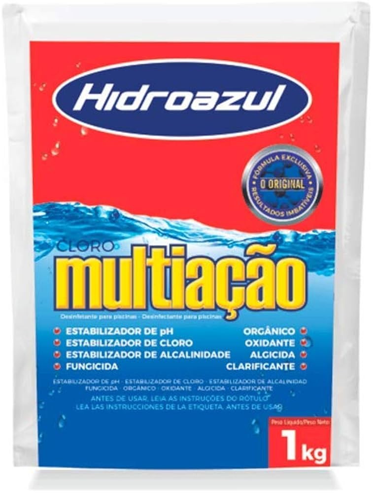 Cloro Multiacao 1kg Hidroazul 4+1 Faz Color