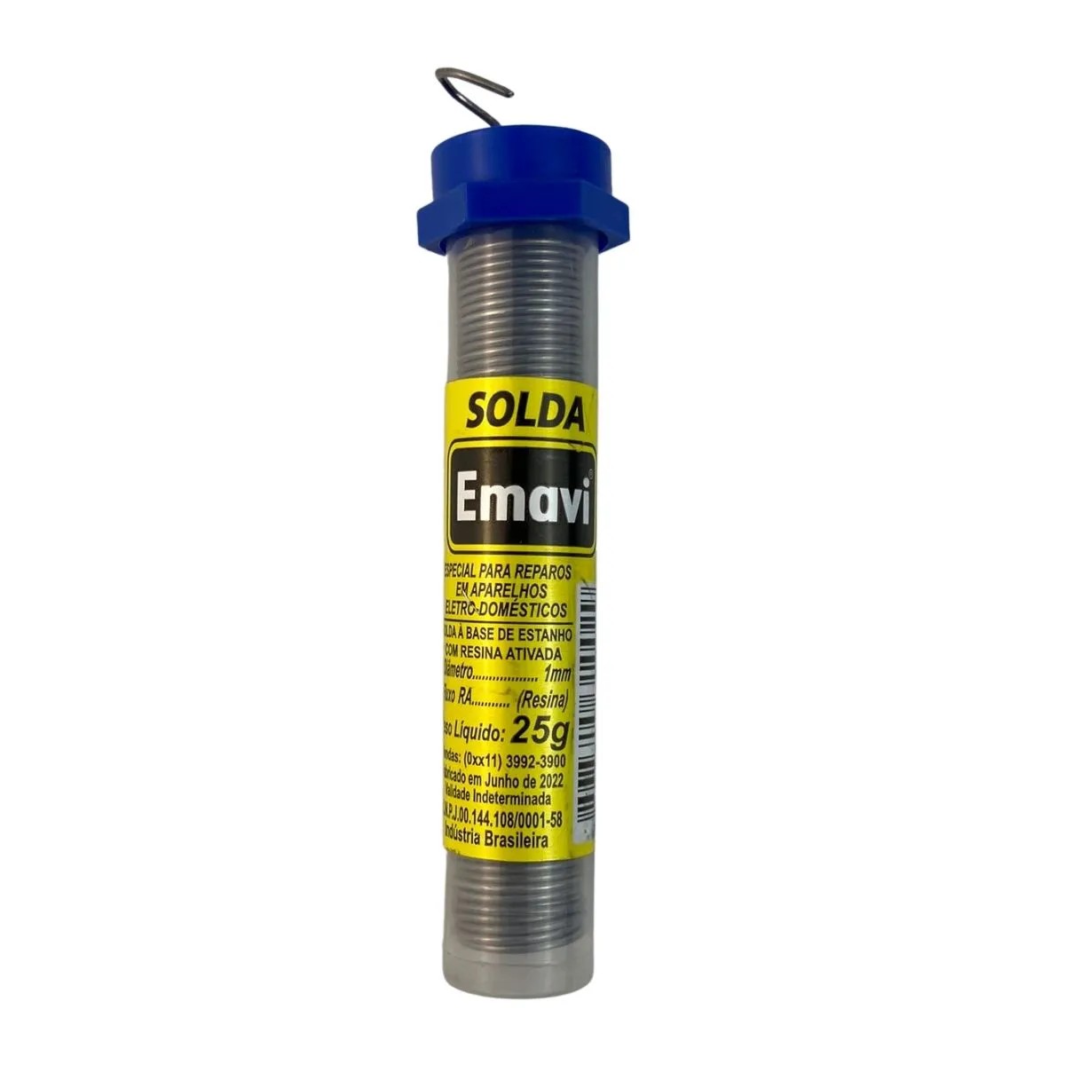 estanho Fio 1,0mm Rolo 25gr 63x37 emavi