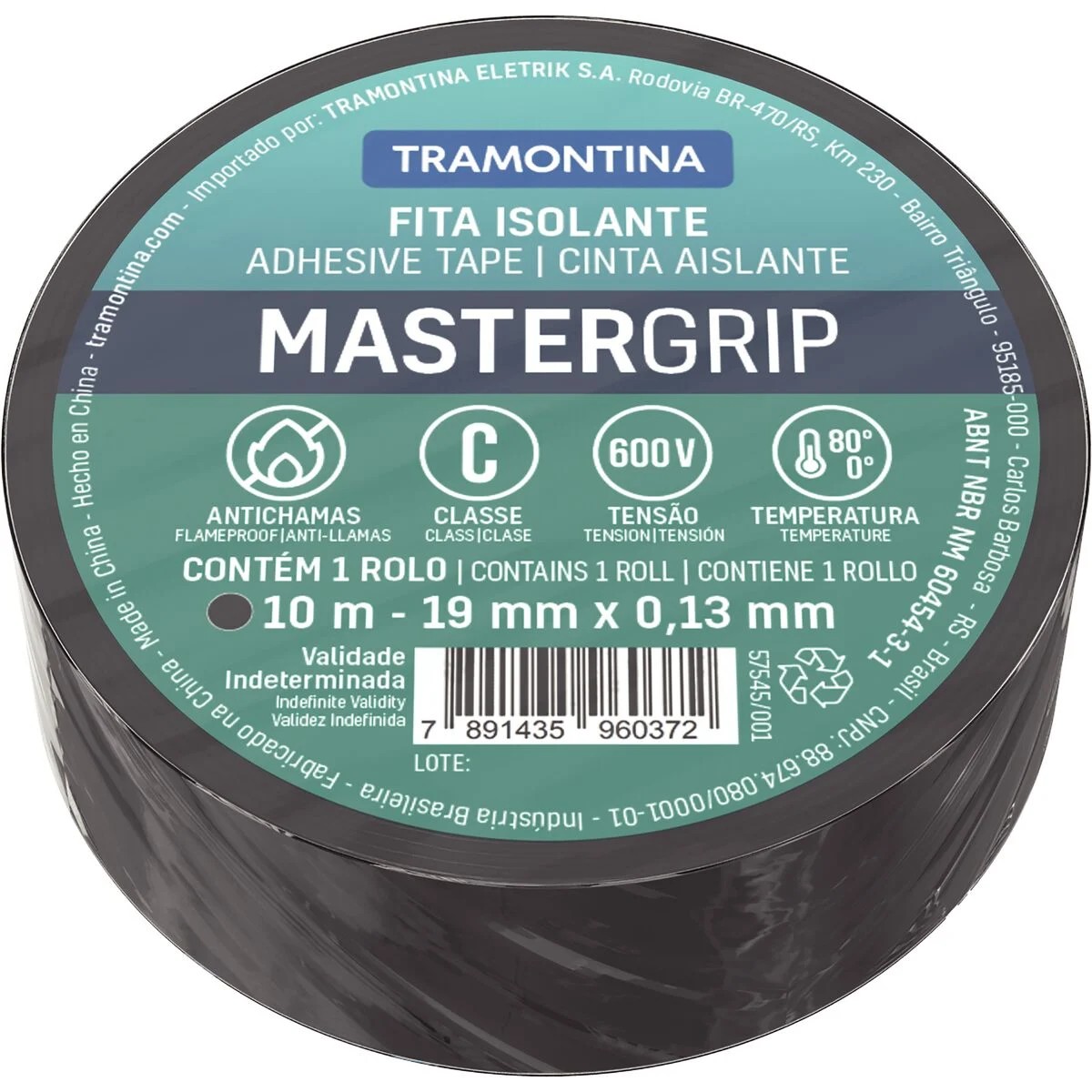 Fita Isolante 19x10mt Tramontina 57545001