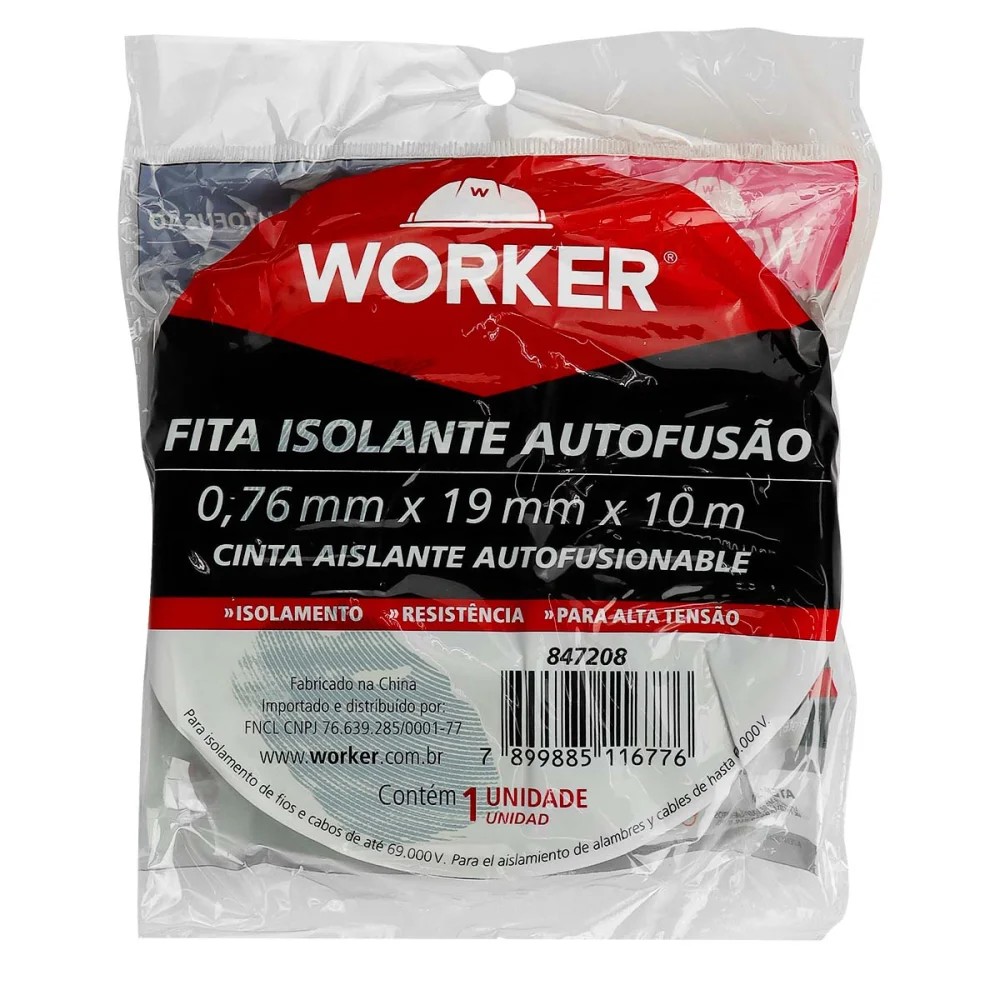 Fita Isolante Autofusao 19mmx5m - Worker