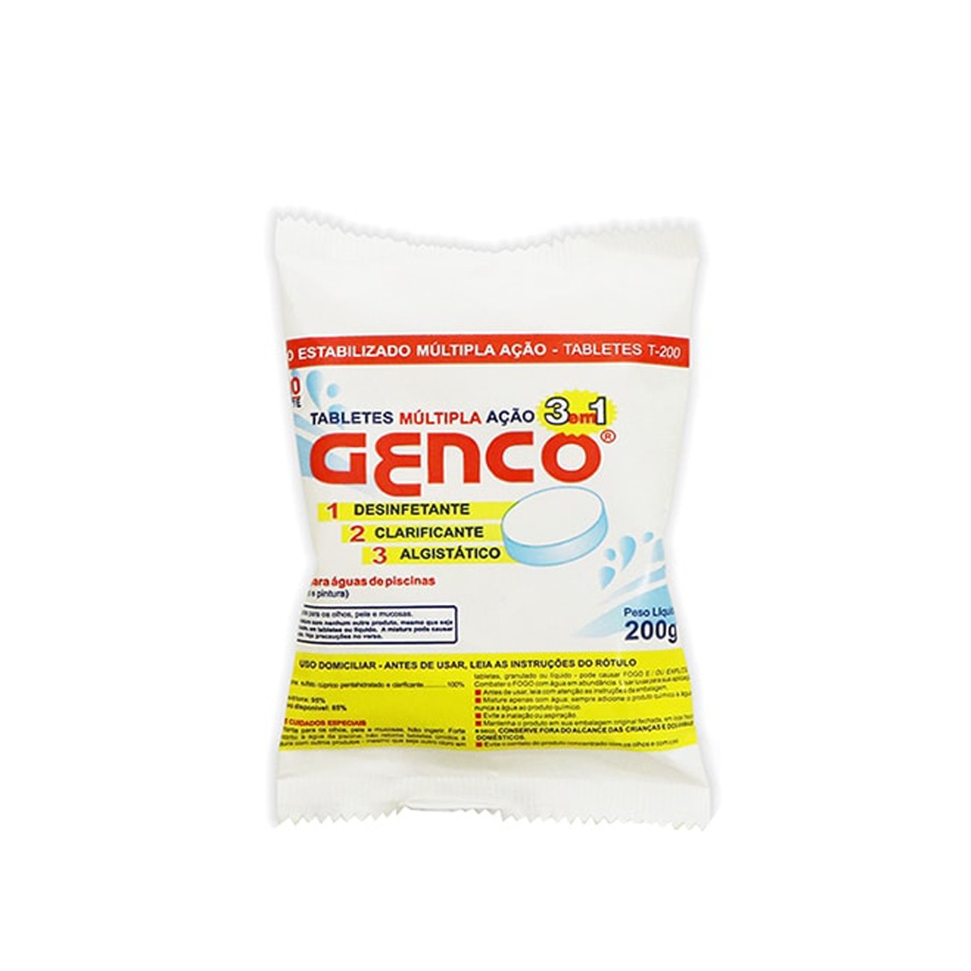Pastilha Cloro Genco Multiacao 3em1 200gr