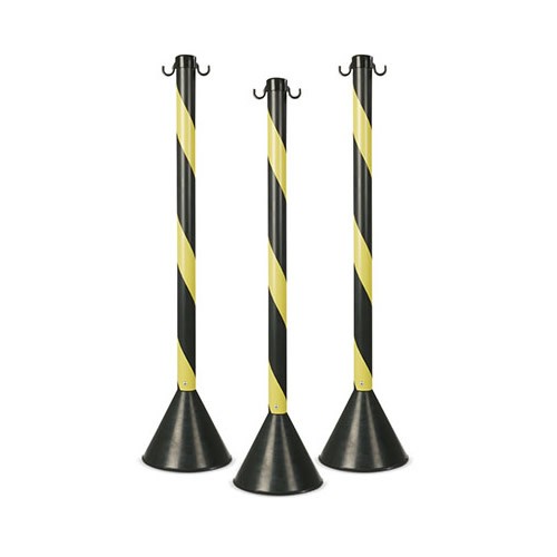 Pedestal Plastico Zebrado Pt/am 90cm Proteplus