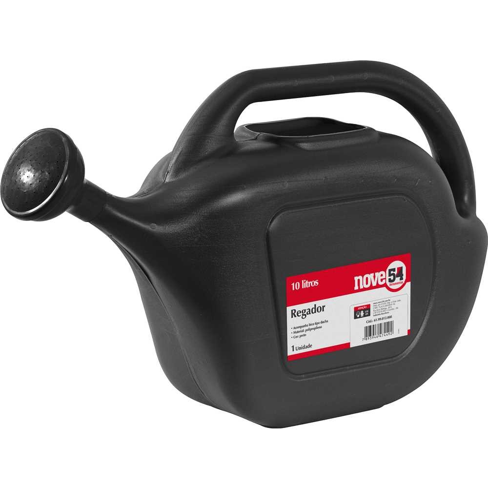 Regador Plastico Preto 10l     954