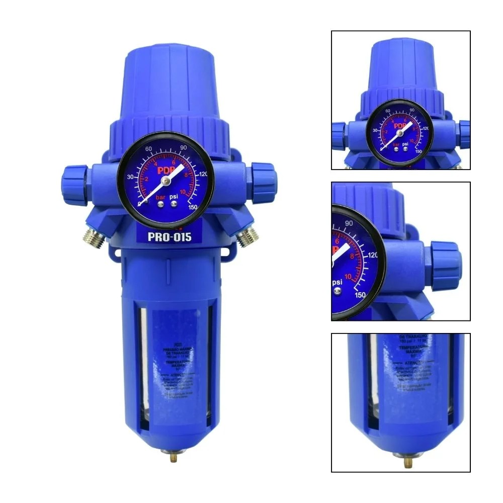 Regulador Ar Pdr 1/2 Pro-015 Duas Saidas 1/4
