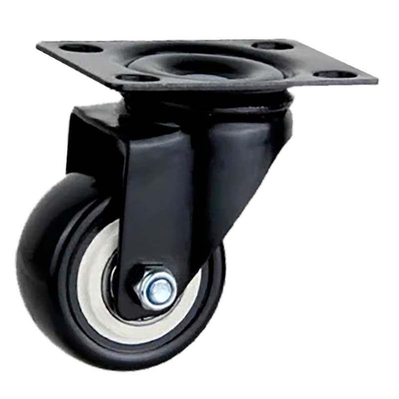Rodizio Giratorio C/placa 50mm (preto) Cap.50kg