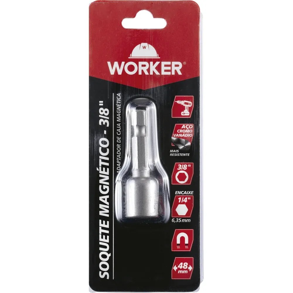 Soquete Magnetico 3/8" - Worker 965022