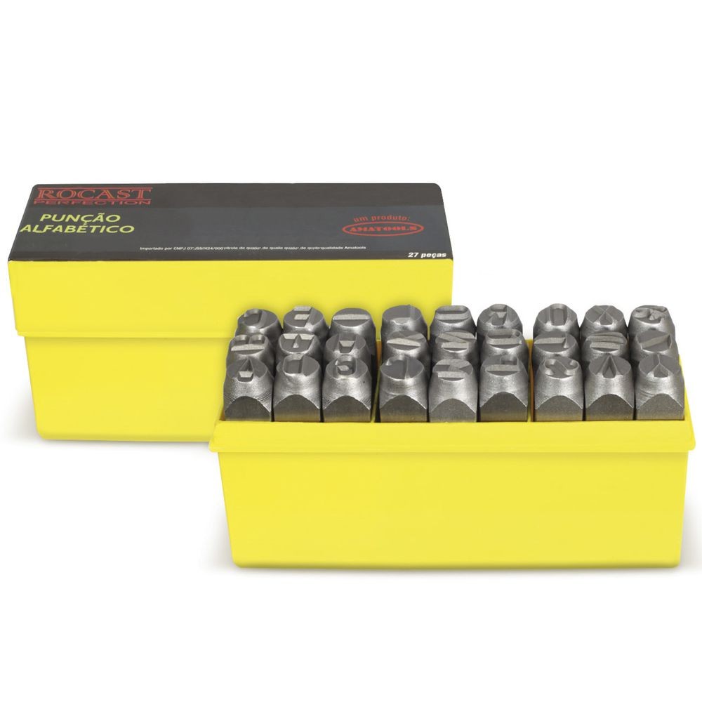 Alfabeto Tipo  Puncao 10mm 27pc Rocast 60,0019
