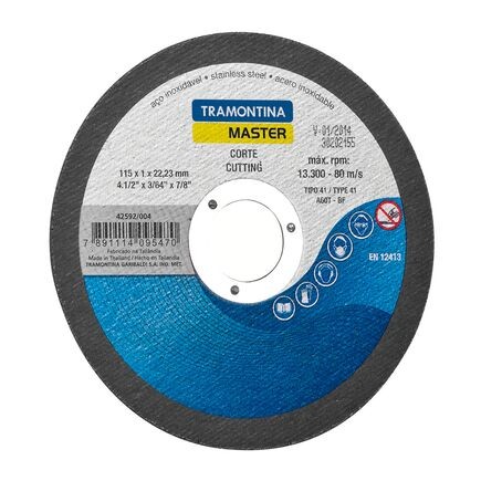 Disco Corte Tramontina Inox 115mm X 1,0mm 42592004